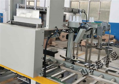 落差式全自動裝箱機，自動封箱機工作視頻