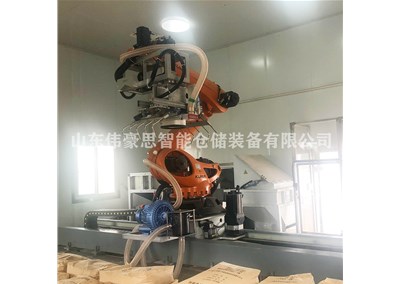 尿素自動化拆垛機械手 全自動拆垛設(shè)備客戶現(xiàn)場