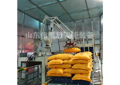 糧食碼垛機械手 機器人碼垛設(shè)備特點