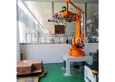 箱裝水果碼垛機(jī)械手 全自動紙箱碼垛機(jī)器人